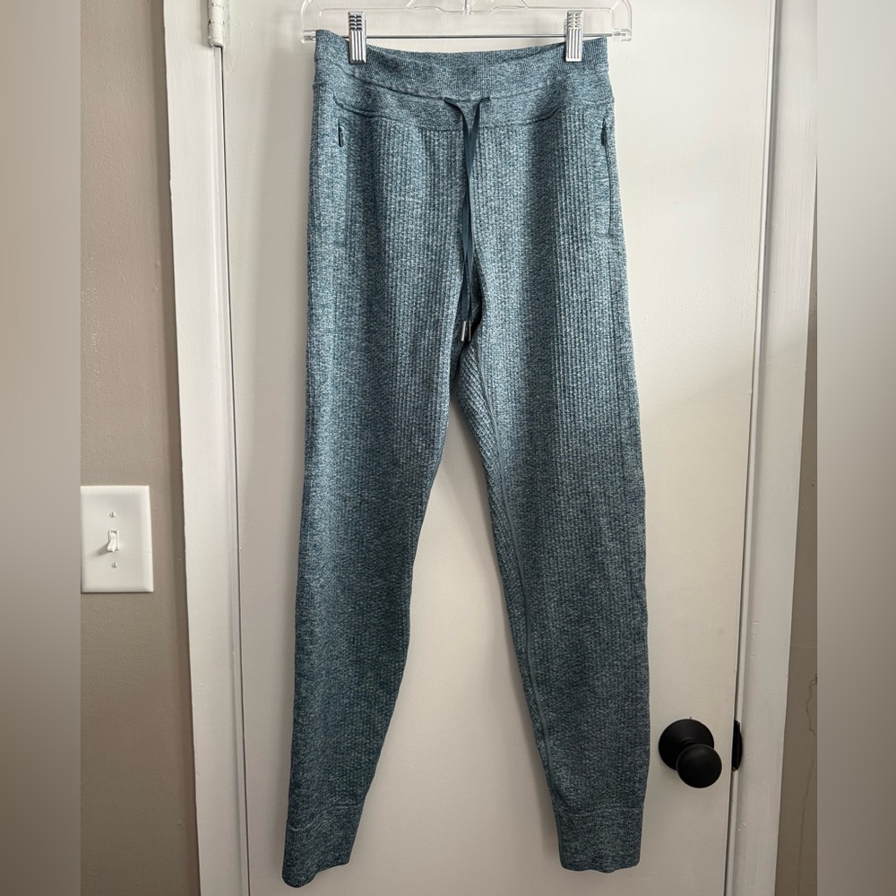 lululemon athletica Teal Ribbed Jogger Leggings, Size 4